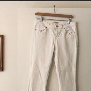 Madewell Skinny Skinny Zip Jeans, White, Size 29